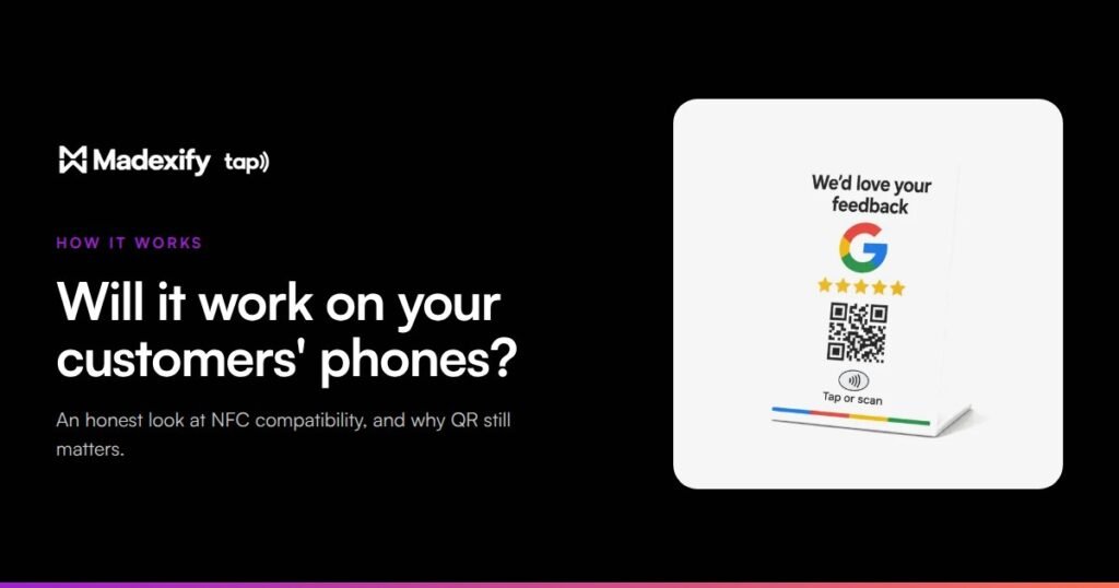 Will an NFC review card work on your customers' phones?